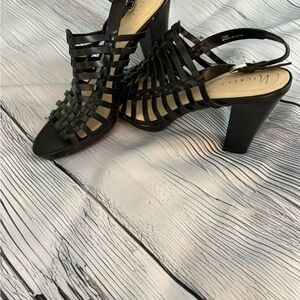 Nickels Strappy Black Sandals for Women